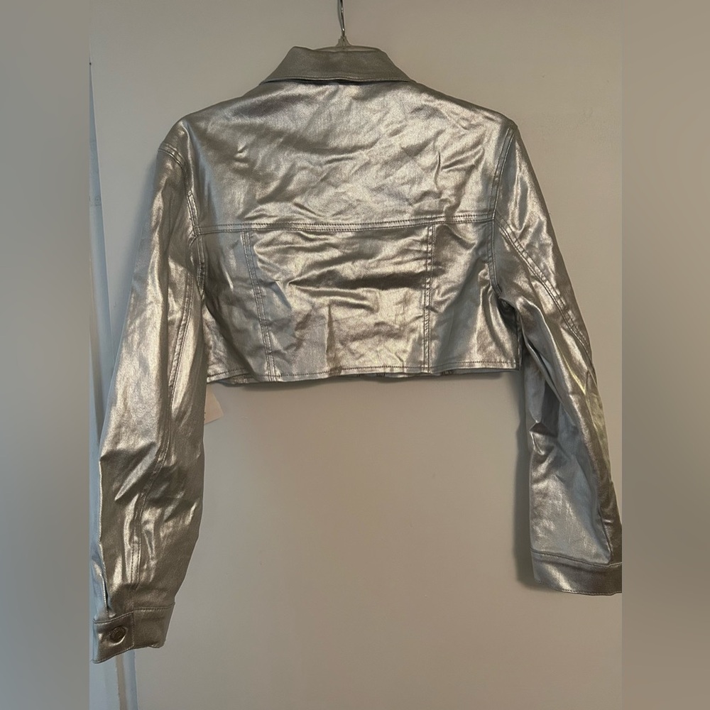 Silver Cropped Jacket - Picture 3 of 4